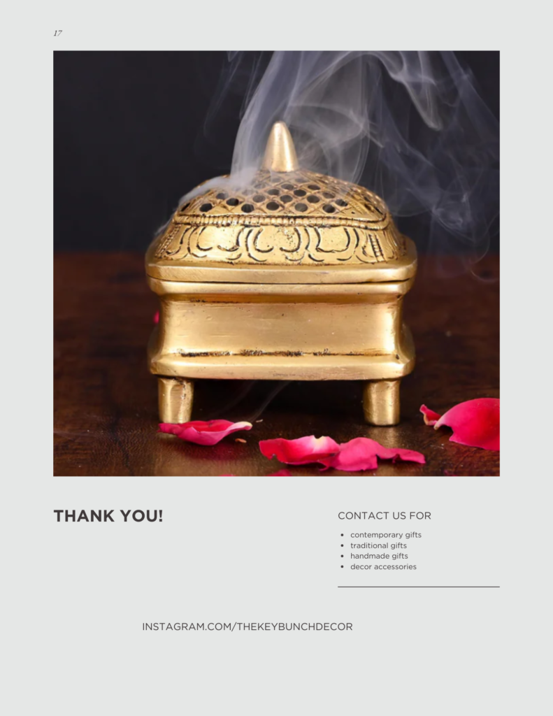 Indian festive home decor | brass incense holder or dhoop burner with handle